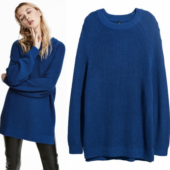 H&M Sweaters - H&M Rib Knit Sweater Cornflower Blue Size L